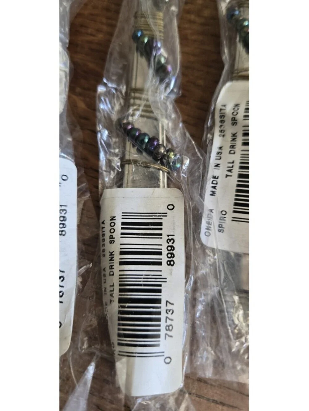 Present Stainless Oneida Set of 4 NEW Long Teaspoons 6 1/2